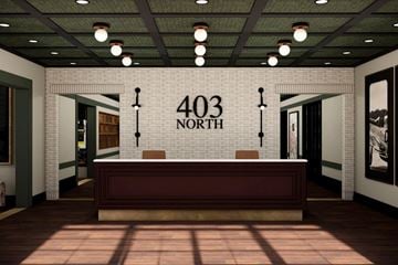 Goldsboro apartment for rent - A reception area with a sign that says 403 North.