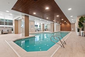 Seattle apartment for rent - a swimming pool in the lobby of a hotel