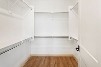 Spacious walk-in closets