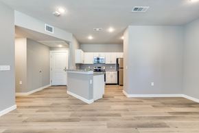Gunter apartment for rent - A kitchen with a white counter and cabinets at Four Cedars, Texas, 75058