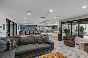 Rooftop lounge with chef's kitchen