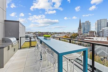 Bbq grills with rooftop seating