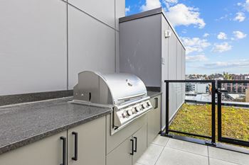 Bbq grills with rooftop seating