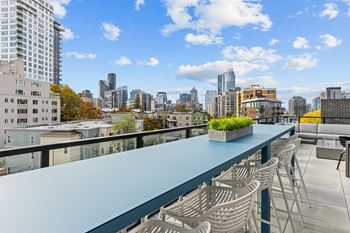 Bbq grills with rooftop seating