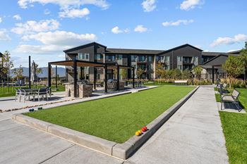 Tournament-style bocce court