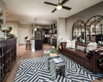 Ceiling fan in living room