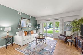 Richland apartment for rent - Badger Mountain Ranch Apartments in Richland, Washington Model Living Room with Private Patio