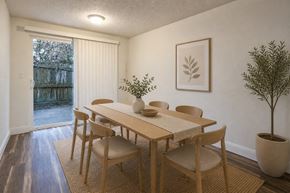 Vancouver apartment for rent - A dining room with a table and chairs.