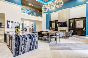 Kyle apartment for rent - Cromwell at Plum Creek Apartments Community Kitchen and Seating