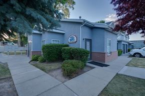 West Jordan apartment for rent - Avion Townhomes Exterior Leasing Office and Sidewalk