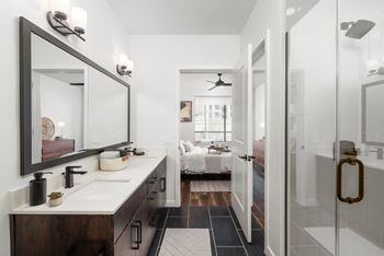 Glass shower doors* (select homes)