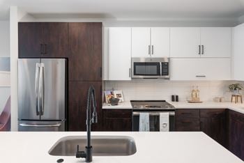 Tiled kitchen backsplash