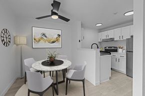 Lynnwood apartment for rent - Elevate Apartments in Lynwood, Washington Model Dining Area and Kitchen