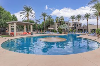 Shimmering swimming pool