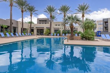 Shimmering swimming pool