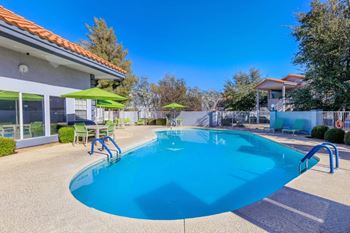 Shimmering swimming pool
