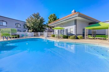 Shimmering swimming pool