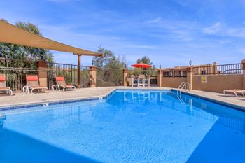 Shimmering swimming pool