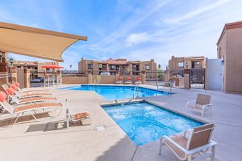 Shimmering swimming pool