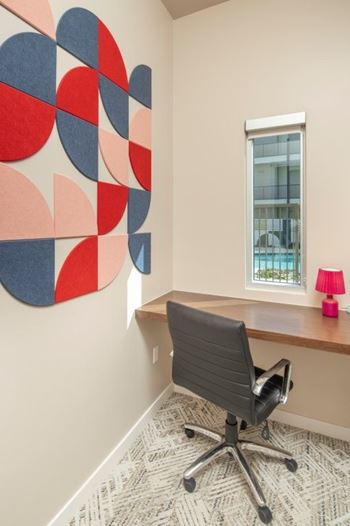 Co-working space with a private video call room