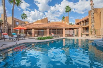 Shimmering swimming pool