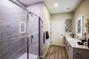 Glass enclosed showers