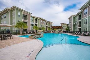Conroe apartment for rent - Harpers Retreat Pool with Lounge Chairs
