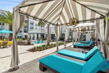 Poolside cabanas