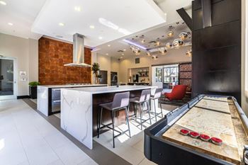 Resident lounge with chef's kitchen