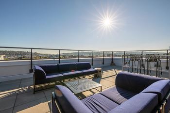 Rooftop deck with views