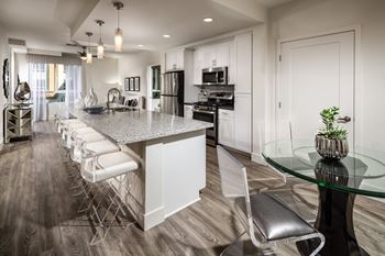 Designer cabinetry in white or expresso