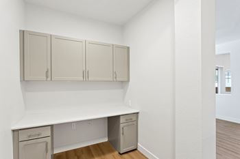 Custom built-in desk space*