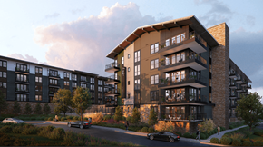 Lakeway apartment for rent - A modern apartment building with cars parked in front.