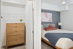 Ridgefield apartment for rent - South Ridge Apartments Model Bedroom with Attached Walk-In Closet