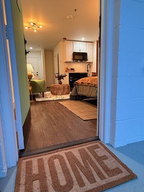 Walla Walla apartment for rent - A view into a living room from a hallway.at The Vintage, Walla Walla, WA 99362