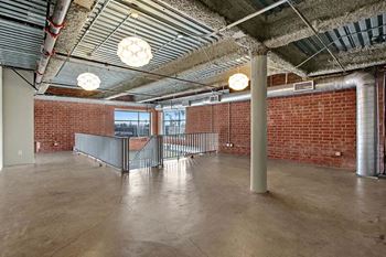 Exposed brick walls