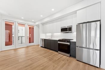 Modern kitchens with stainless steel appliances