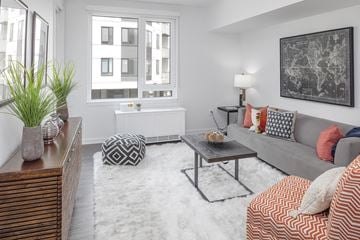 Beaverton apartment for rent - a living room with a couch and a coffee table
