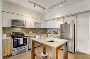 Bellevue apartment for rent - Sparc Apartments Model Kitchen and Island