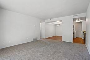 Salt Lake City apartment for rent - A spacious room with a grey carpet and white walls.