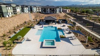 Aerial pool view