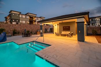 Pool view in night