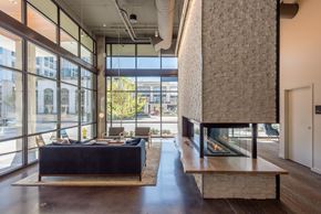 Bellevue apartment for rent - Alley 111 Luxury Apartments in Downtown Bellevue, Washington Lounge with Fireplace