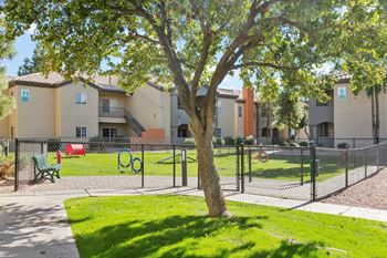 Off-leash gated pet park with agility equipment