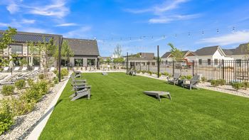 Open recreational lawn with outdoor activities
