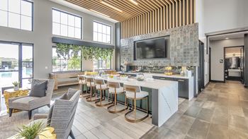 Open community space with coffee bar