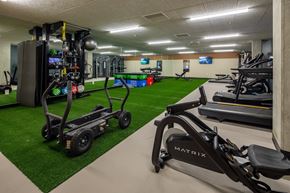 Portland apartment for rent - A gym with a variety of equipment including a rowing machine.