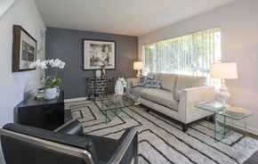 San Pedro apartment for rent - Marine View Apartments Model Living Room