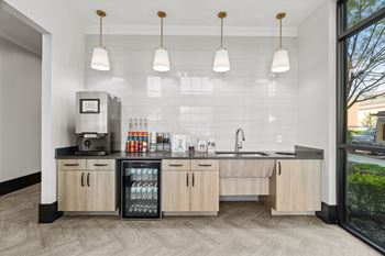 Complimentary coffee bar