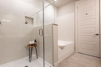 Glass door showers